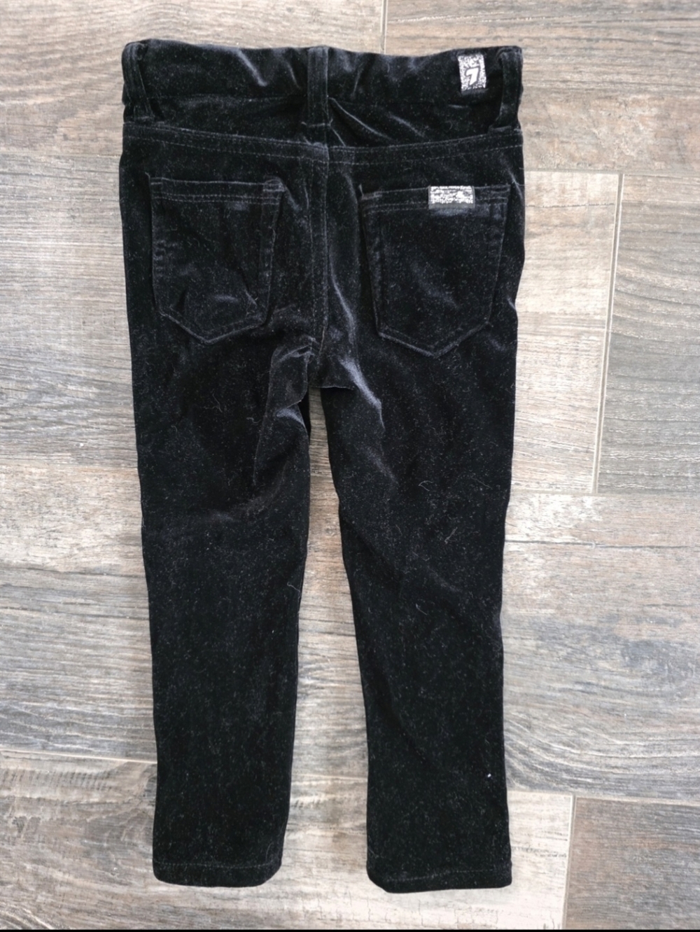 Seven For All Mankind Black Velour Kids Pants Size 3T